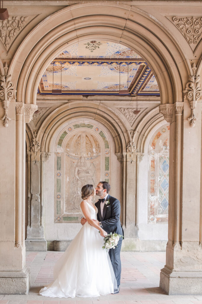 Central Park Bethesda Terrace with Bride and Groom Portraits