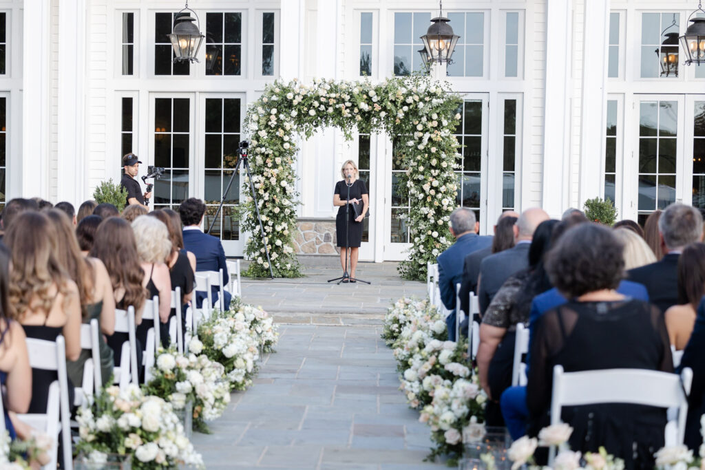 Officiant at the Ryland Inn wedding ceremony