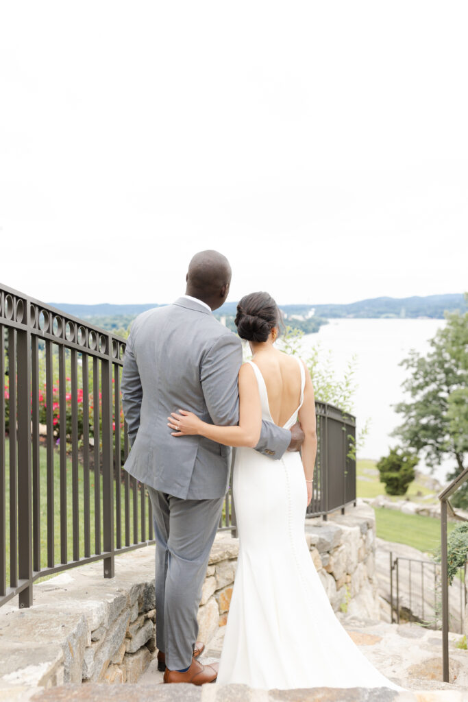 The Abbey Inn & Spa Water View with Bride and Groom - Couple Portraits