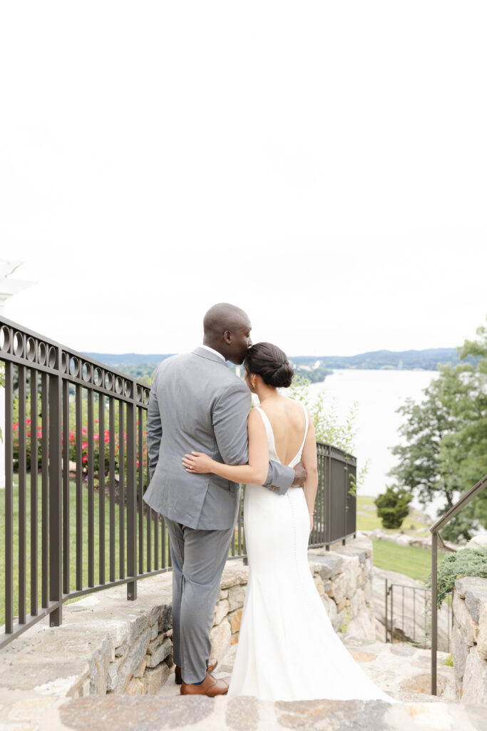 The Abbey Inn & Spa Water View with Bride and Groom - Couple Portraits