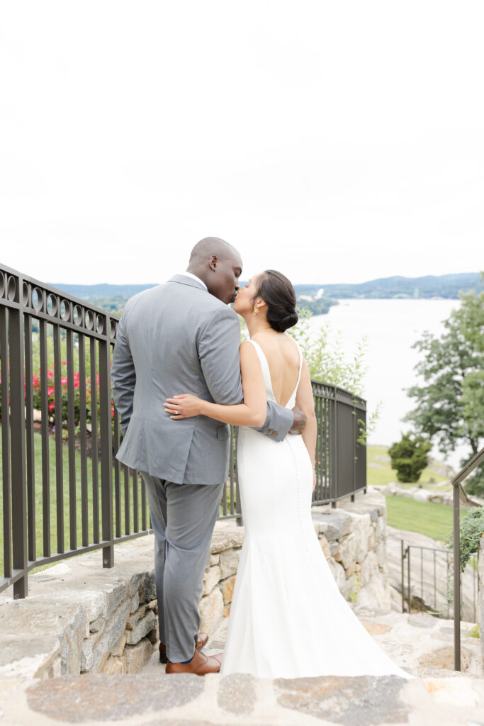 The Abbey Inn & Spa Water View with Bride and Groom - Couple Portraits