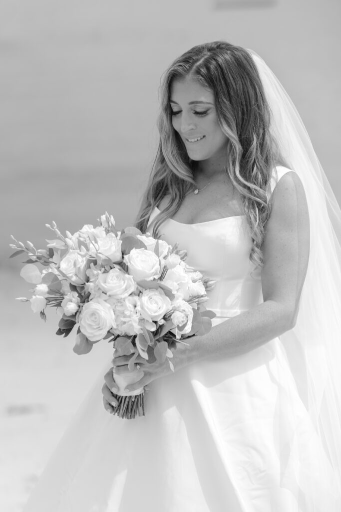 Bride portraits on the beach