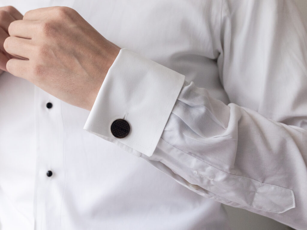 Groom Getting Ready Portraits with Cufflinks for a NYC Wedding