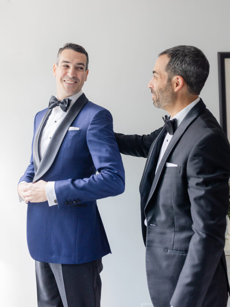 Groom Getting Ready Portraits With Jacket for a NYC wedding