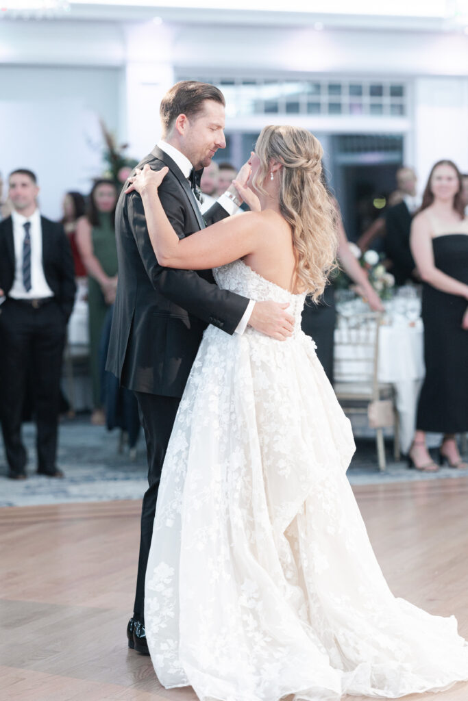 Bride and Groom First Dance_Inside Yacht Club Wedding Reception