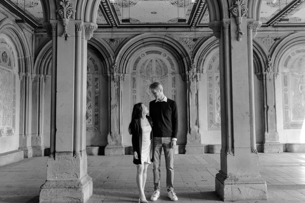 Couple at New York Central Park Bethesda Terrace