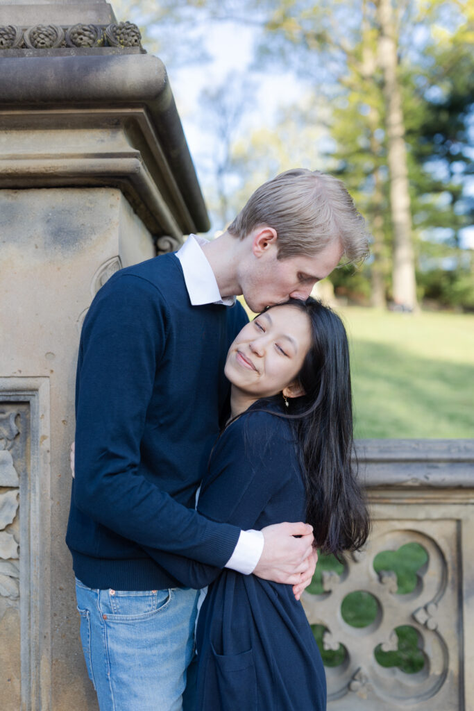 Outdoor Engagement Photos NYC at New York Central Park Bethesda Terrace Steps