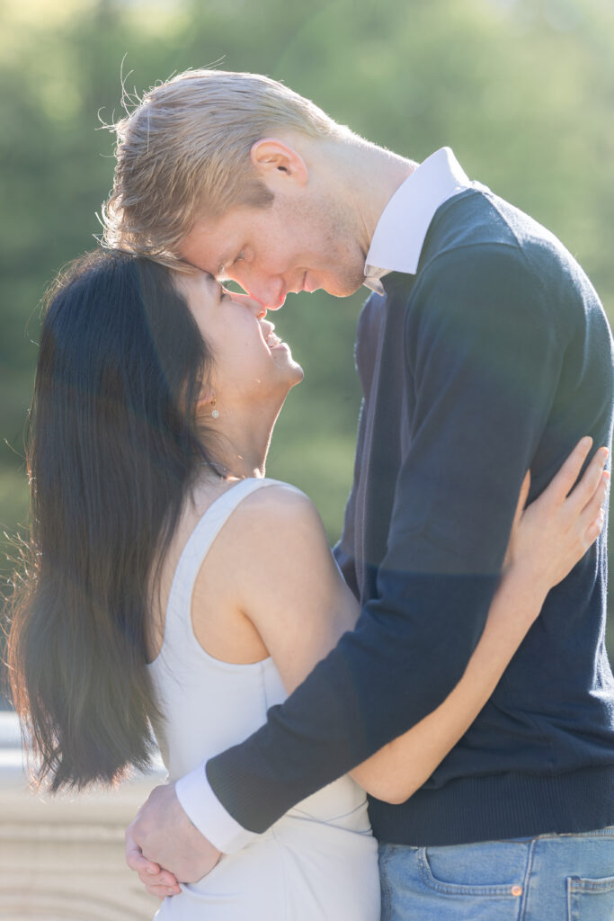 Outdoor Engagement Photos NYC at New York Central Park Bow Bridge