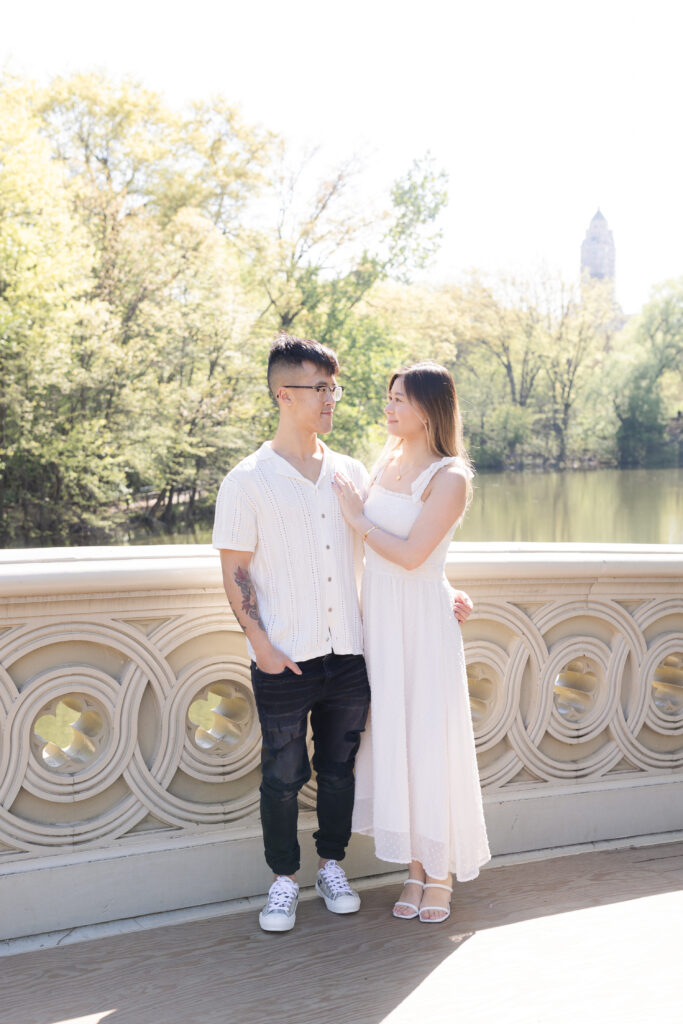 Engagement Photos NYC at Central Park's Bow Bridge