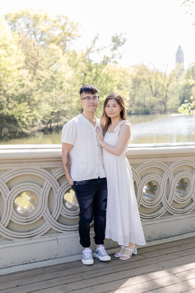 Engagement Photos at Central Park Bow Bridge