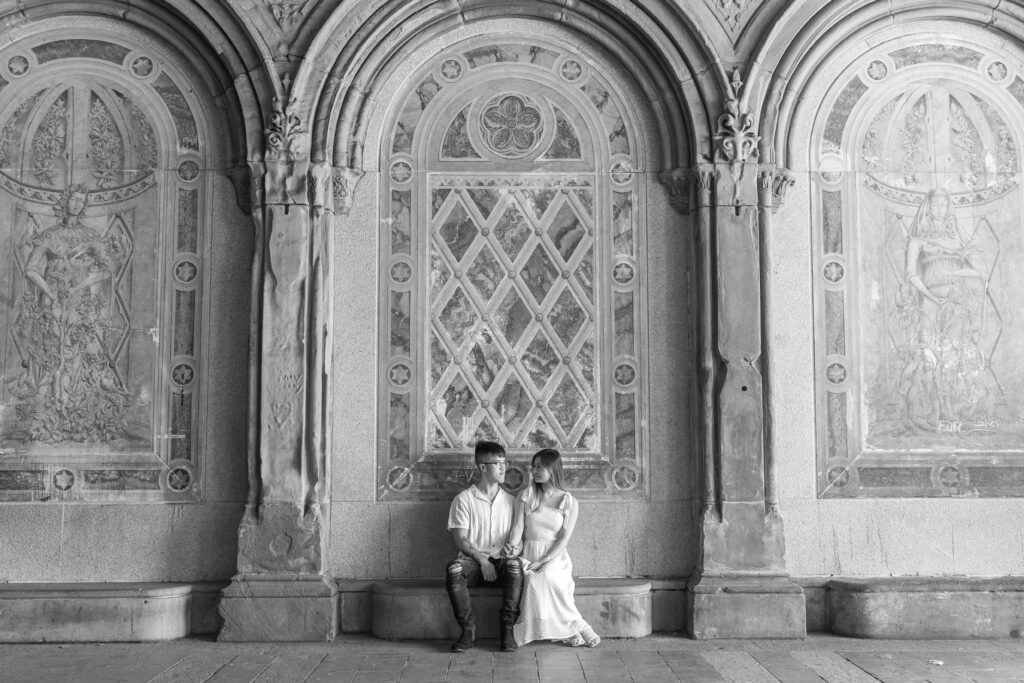 Engagement Photos NYC at Central Park's Bethesda Terrace