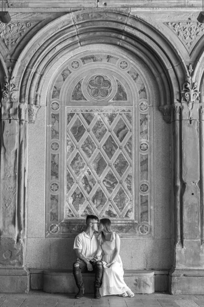 Engagement Photos NYC at Central Park's Bethesda Terrace