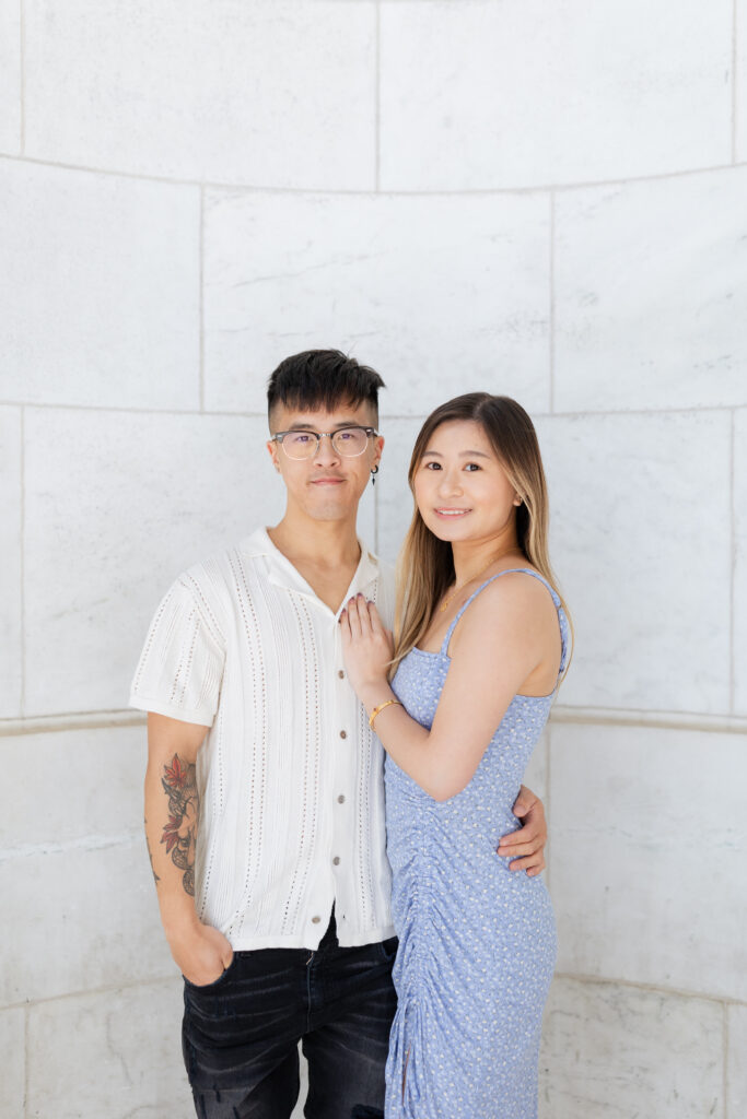 Outdoor Engagement Photos NYC at New York Public Library