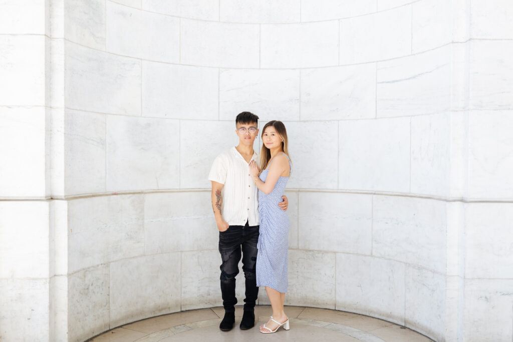 Outdoor Engagement Photos NYC at New York Public Library