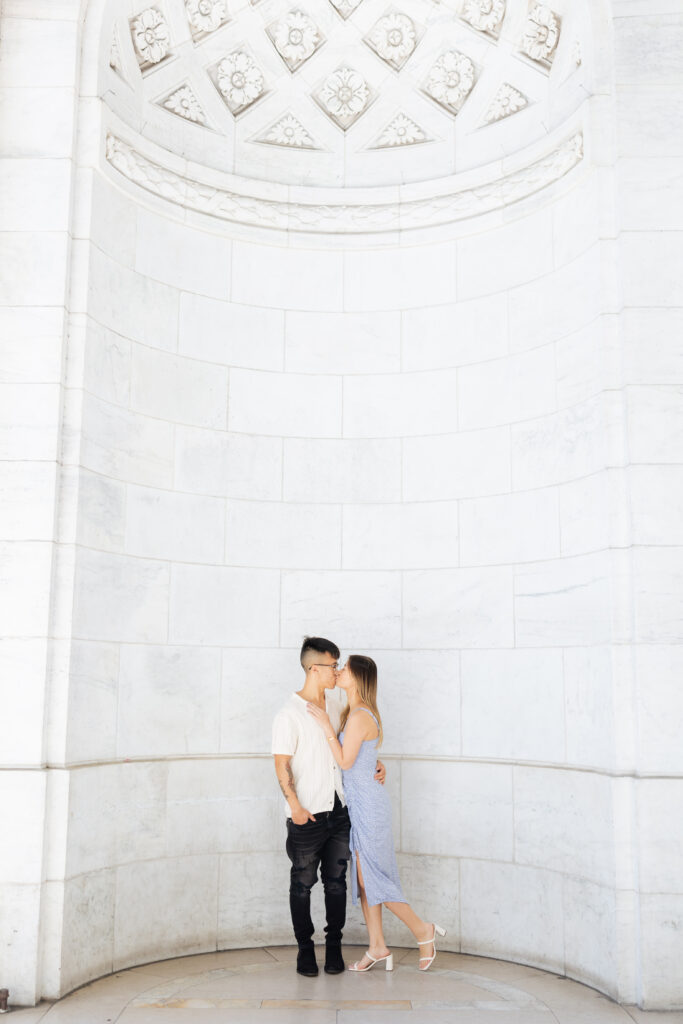 Outdoor Engagement Photos NYC at New York Public Library