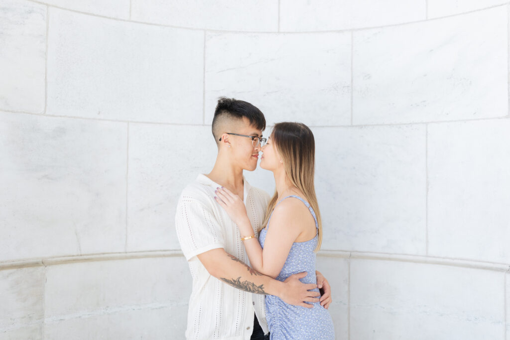 Outdoor Engagement Photos NYC at New York Public Library