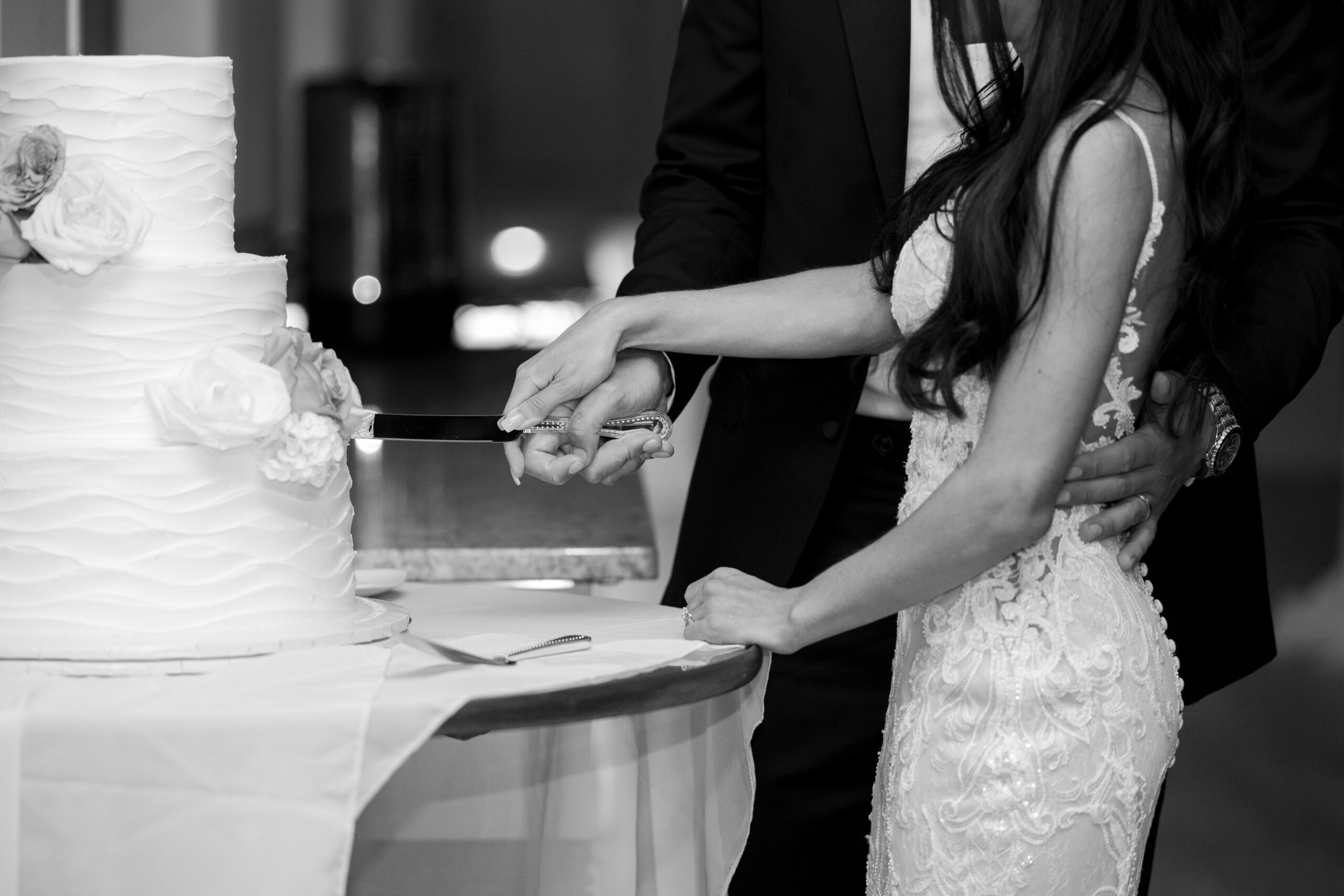 Bride and Groom_Cake Cutting at NJ Wedding Reception