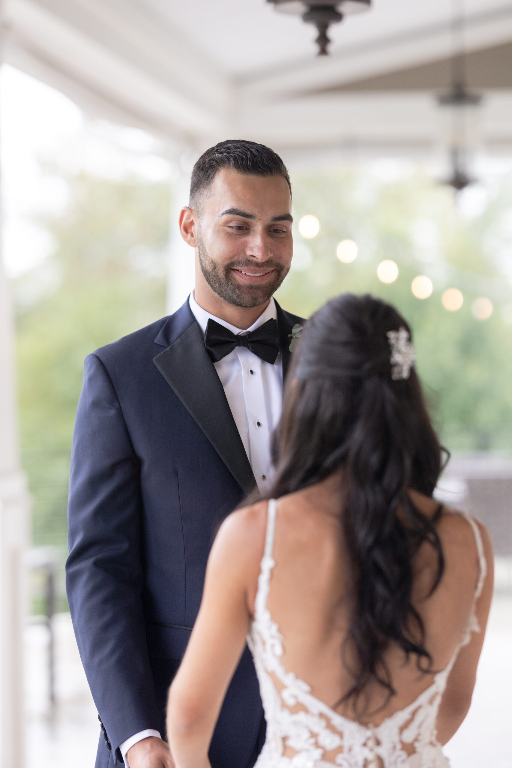 Bride and Groom_First Look_Bear Brook Valley Outdoor