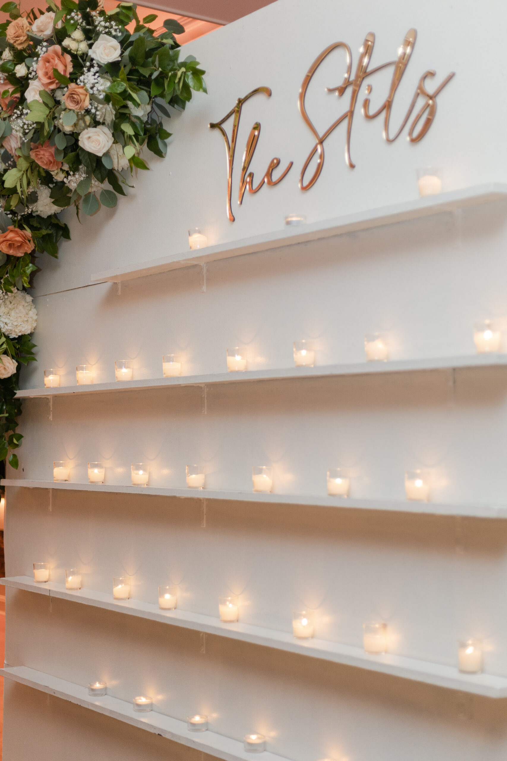 Wedding Reception Floral Details at Bear Brook Valley