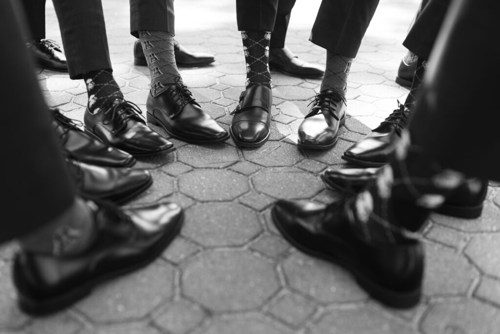 Groomsmen sock details