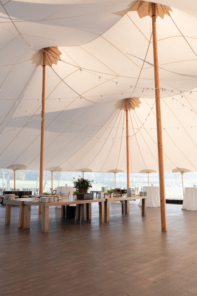 Tent at Spring Lake Golf Club, a golf club wedding venue