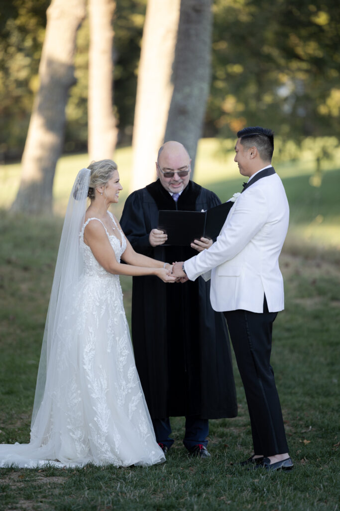 Wedding Ceremony at Spring Lake Golf Club, golf course wedding venue