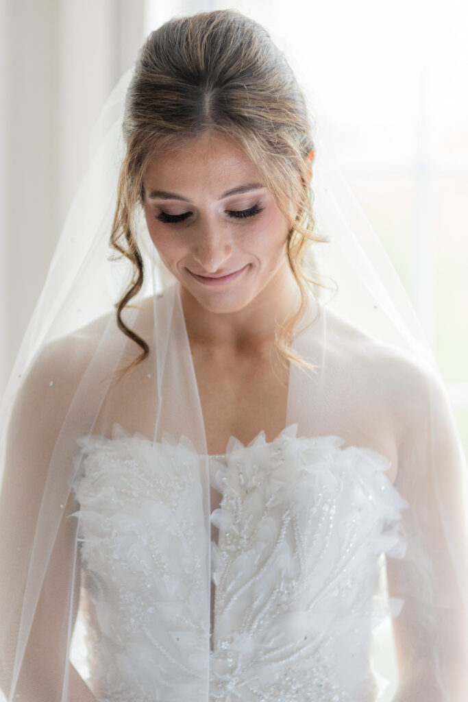 Bride portraits in hotel suite