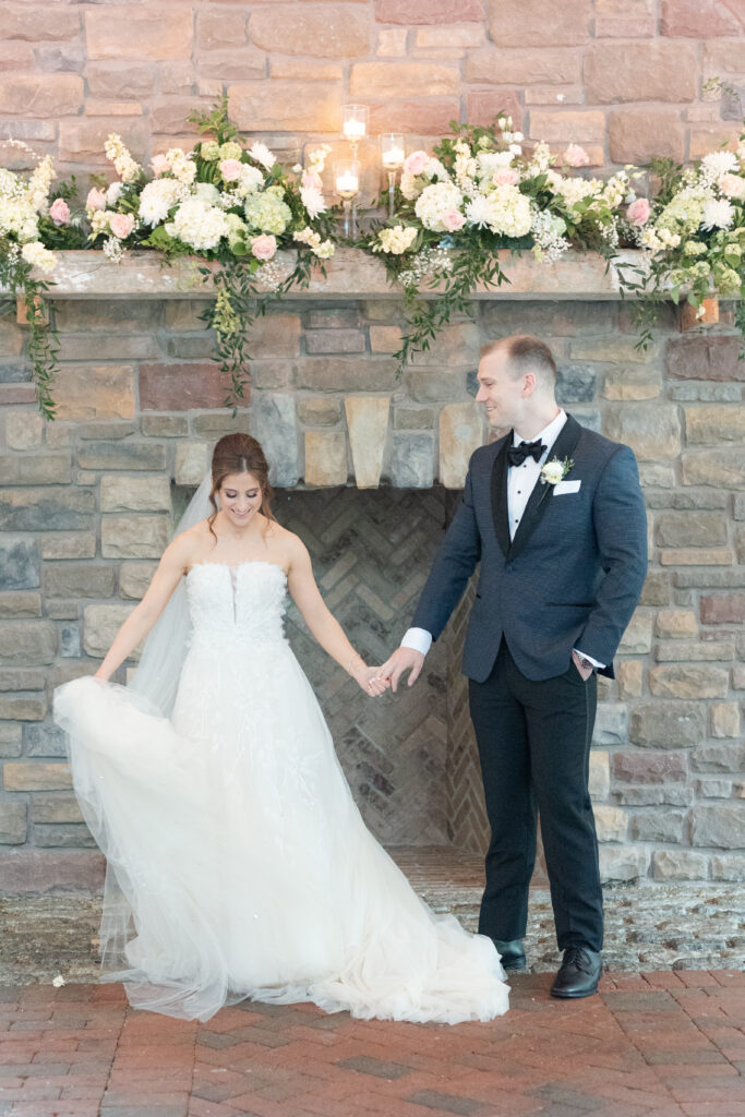 Bride and groom with The Ashford Estate Photos