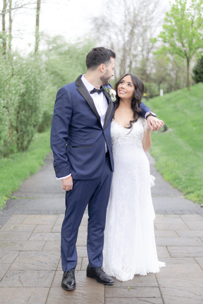 Bride and groom portraits at Bear Brook Wedding Venue