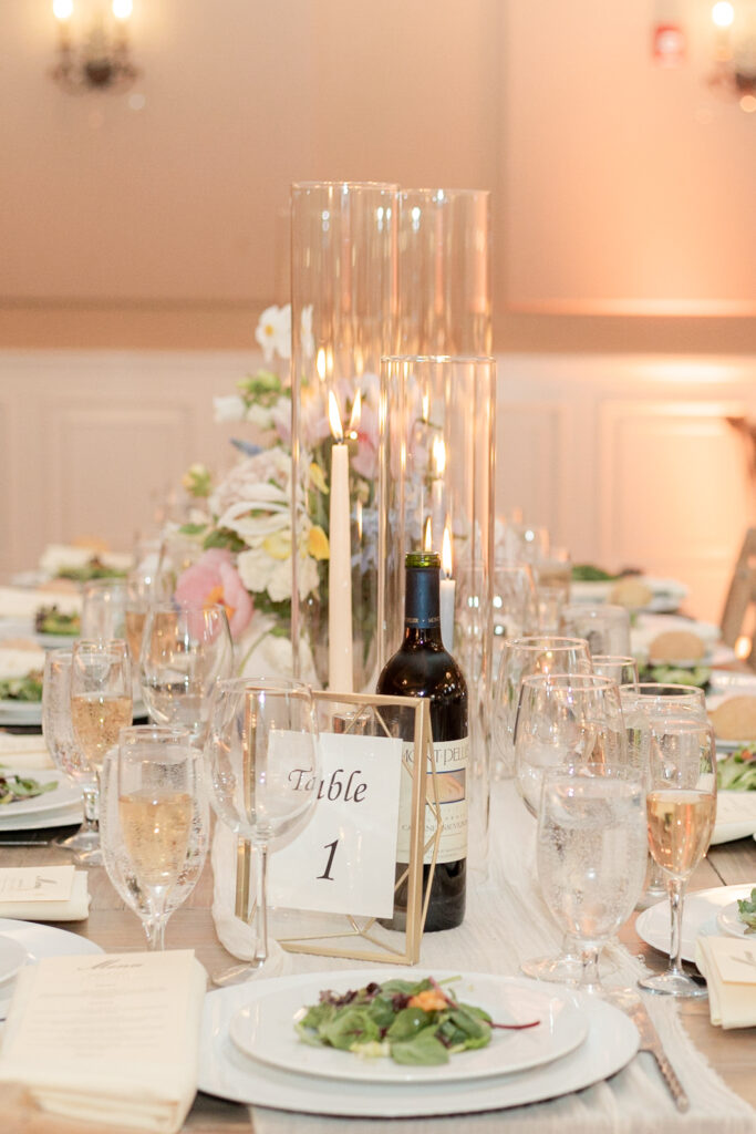 Reception table details