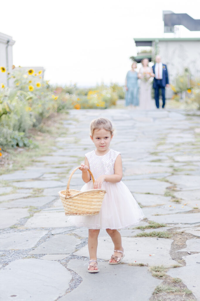 Wedding ceremony on Brooklyn Grange Rooftop