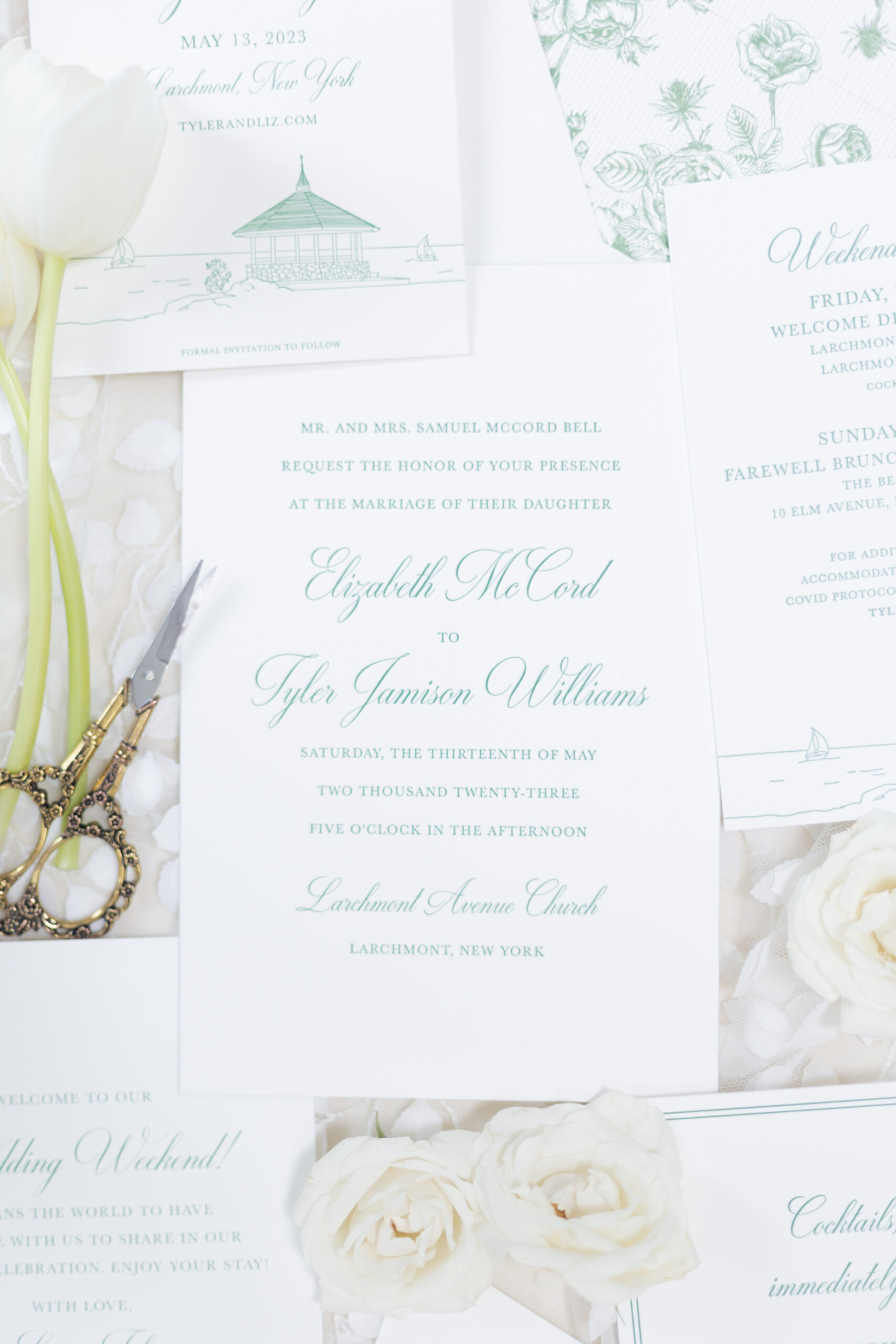 Bride's invitation details