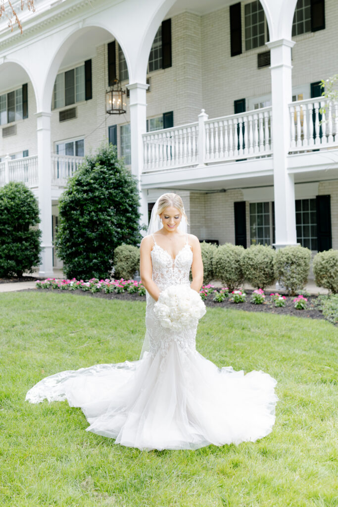 Bride portraits outside of Madison Hotel Wedding Venue