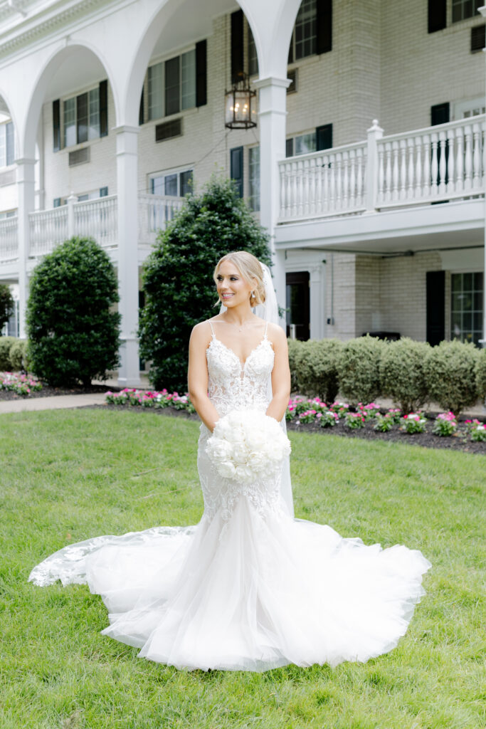 Bride portraits outside of Madison Hotel Wedding Venue