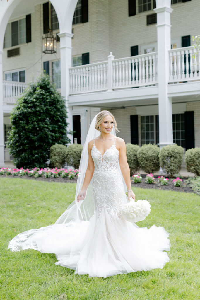 Bride portraits outside of Madison Hotel Wedding Venue