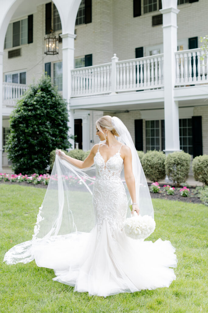 Bride portraits outside of Madison Hotel Wedding Venue