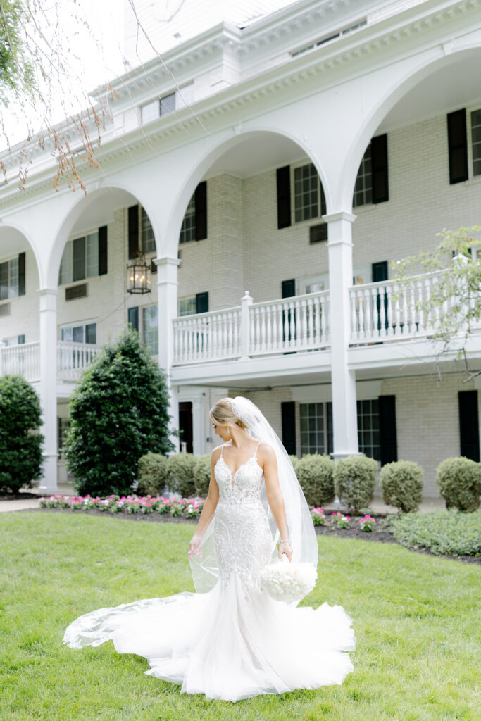 Bride portraits outside of Madison Hotel Wedding Venue