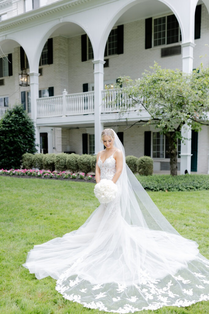 Bride portraits outside of Madison Hotel Wedding Venue