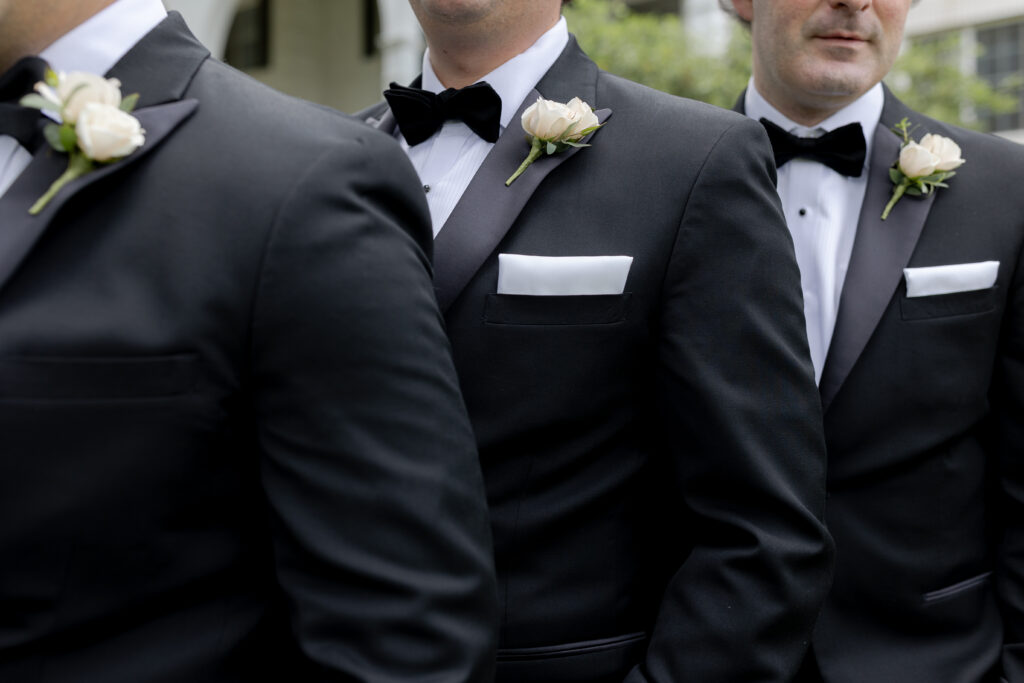 Groomsmen boutonniere details