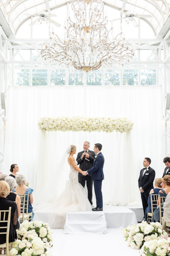 Wedding ceremony at  Madison Hotel Conservatory, NJ wedding venue