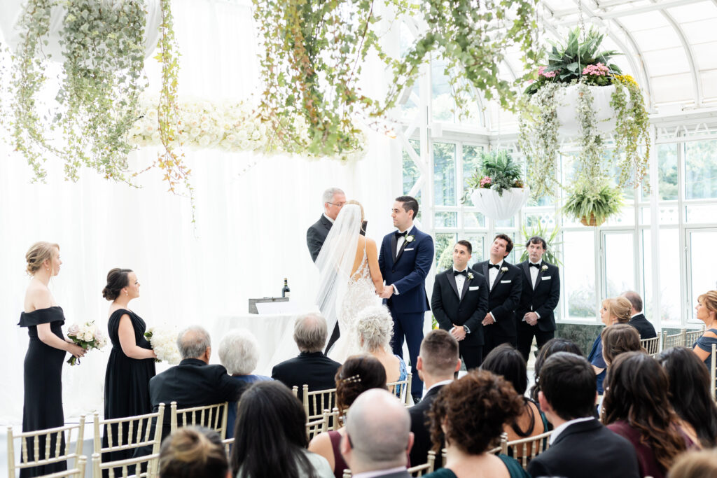 Wedding ceremony at  Madison Hotel Conservatory, NJ wedding venue