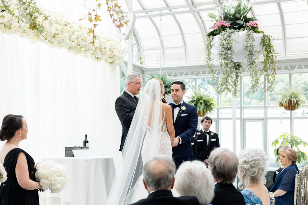 Wedding ceremony at  Madison Hotel Conservatory, NJ wedding venue