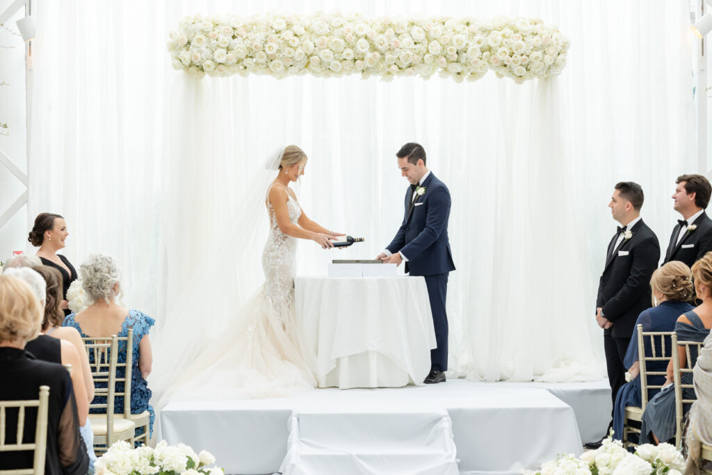 Wedding ceremony at  Madison Hotel Conservatory, NJ wedding venue