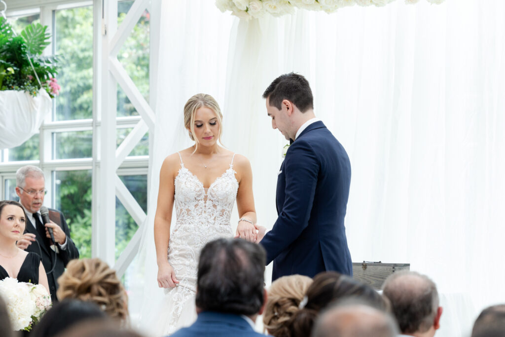 Wedding ceremony at Madison Hotel Conservatory, NJ wedding venue