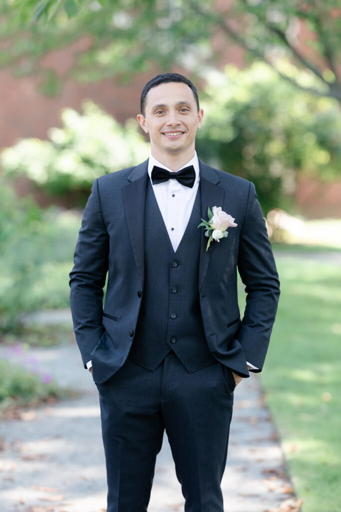 Groom outdoor portraits in Massachusetts