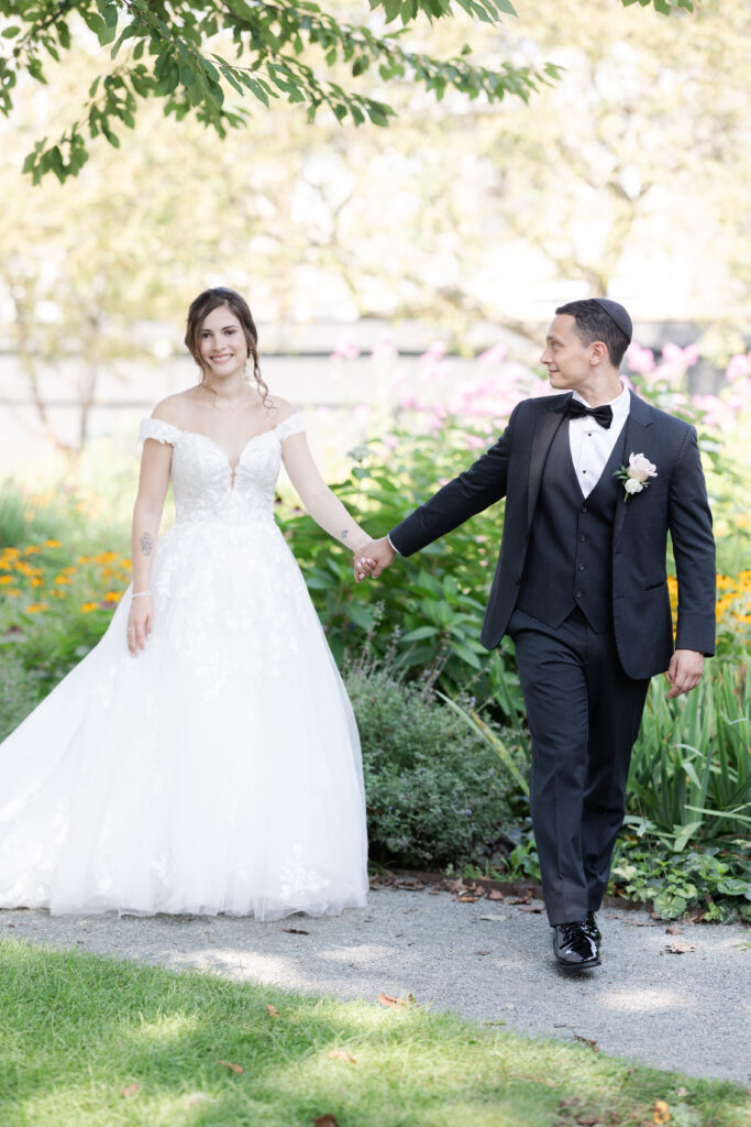 Bride and groom outdoor portraits