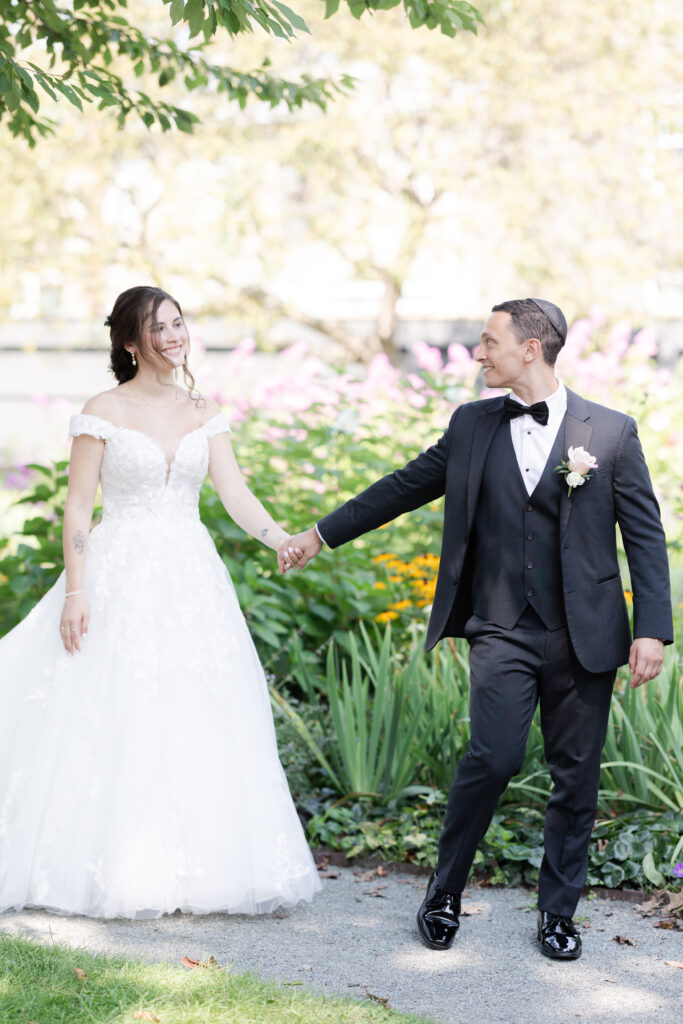 Bride and groom outdoor portraits