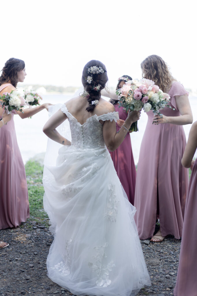 Bridal party at Oceanview of Nahant