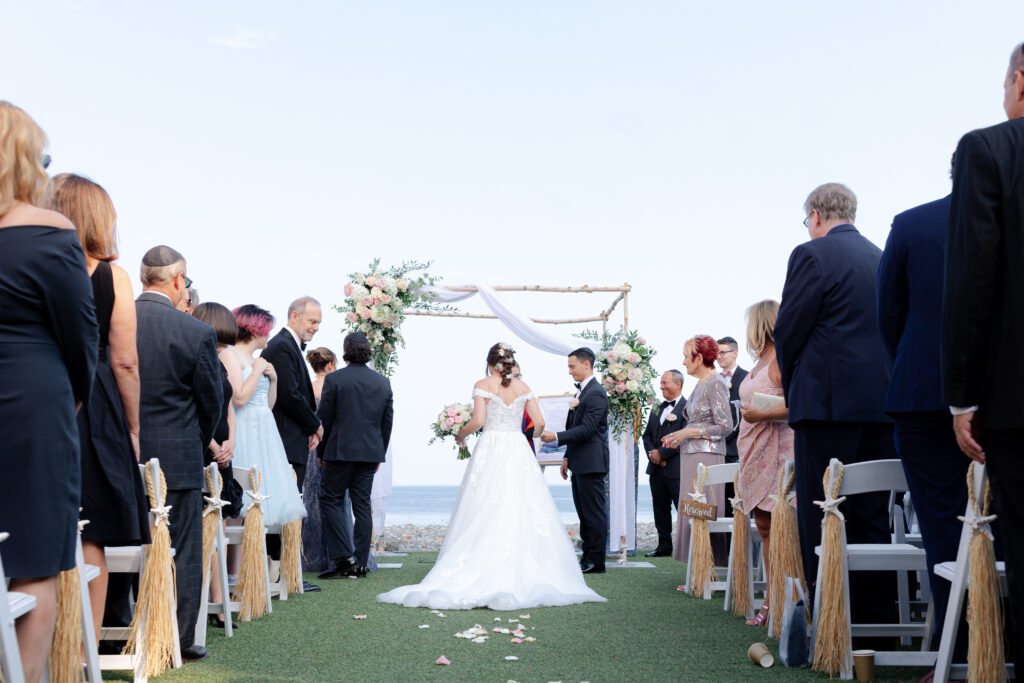 Wedding ceremony at Oceanview of Nahant