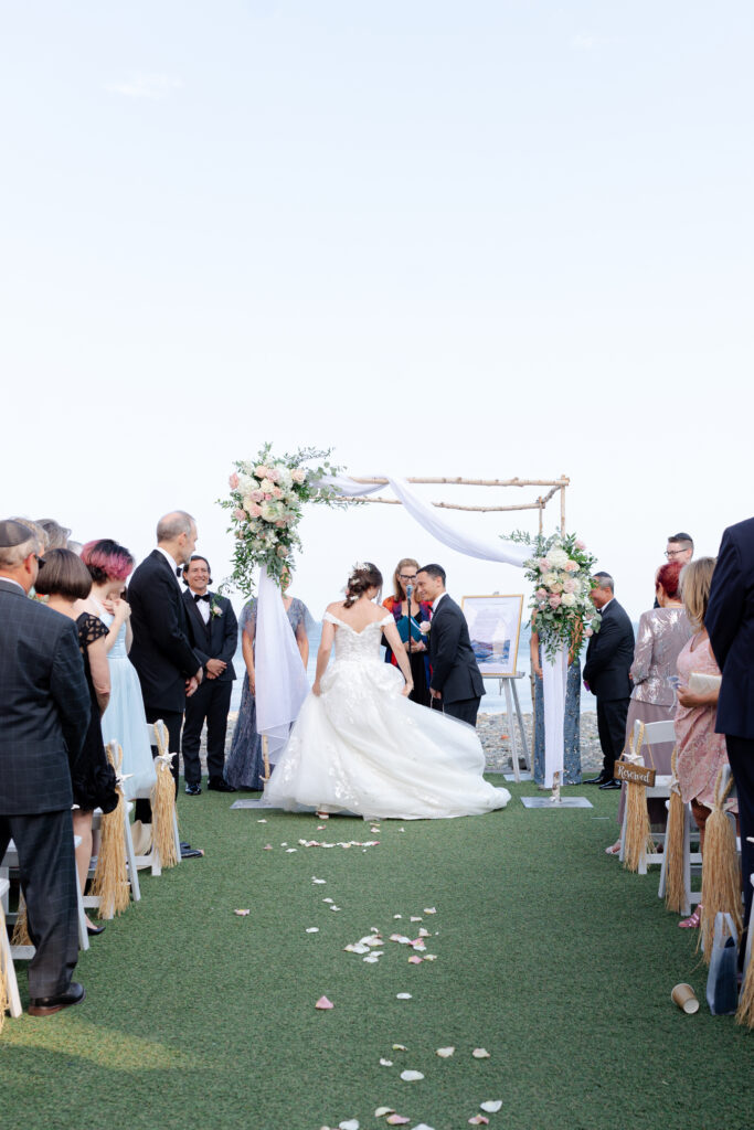 Wedding ceremony at Oceanview of Nahant